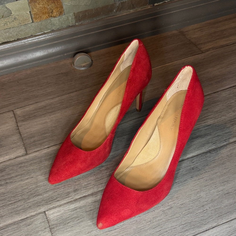 Banana Republic Red Suede Heels